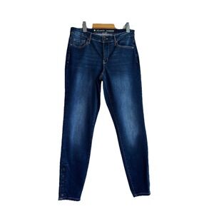 R‎ Jeans The Sculpting Low Rise Blue Jean Leg Snaps Stretchy Skinny Denim 29